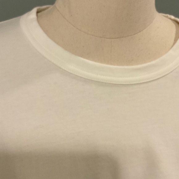 Studio Nicholson loop mercerized Long sleeve cotton t-shirt. White. Medium - Picture 3 of 14